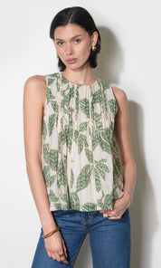 Elaine Sleeveless Pintuck Top