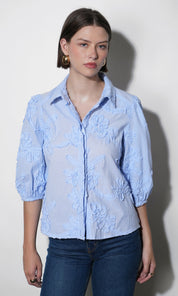 Eleanor Stripe Puff Sleeve Blouse