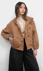 Felix Funnel Neck Hoodie Twill Jacket