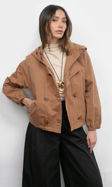 Felix Funnel Neck Hoodie Twill Jacket