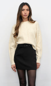 Finley Long Sleeve Pull Over Cable Knit Sweater