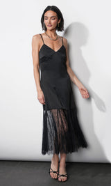 Freya Slip Dress W/ Sheer Godet Skirt