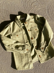 Alexia Cotton Twill Puff Sleeve Shirt Jacket