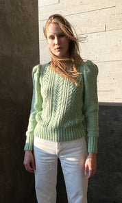 Thea Pointelle Crew Neck Sweater