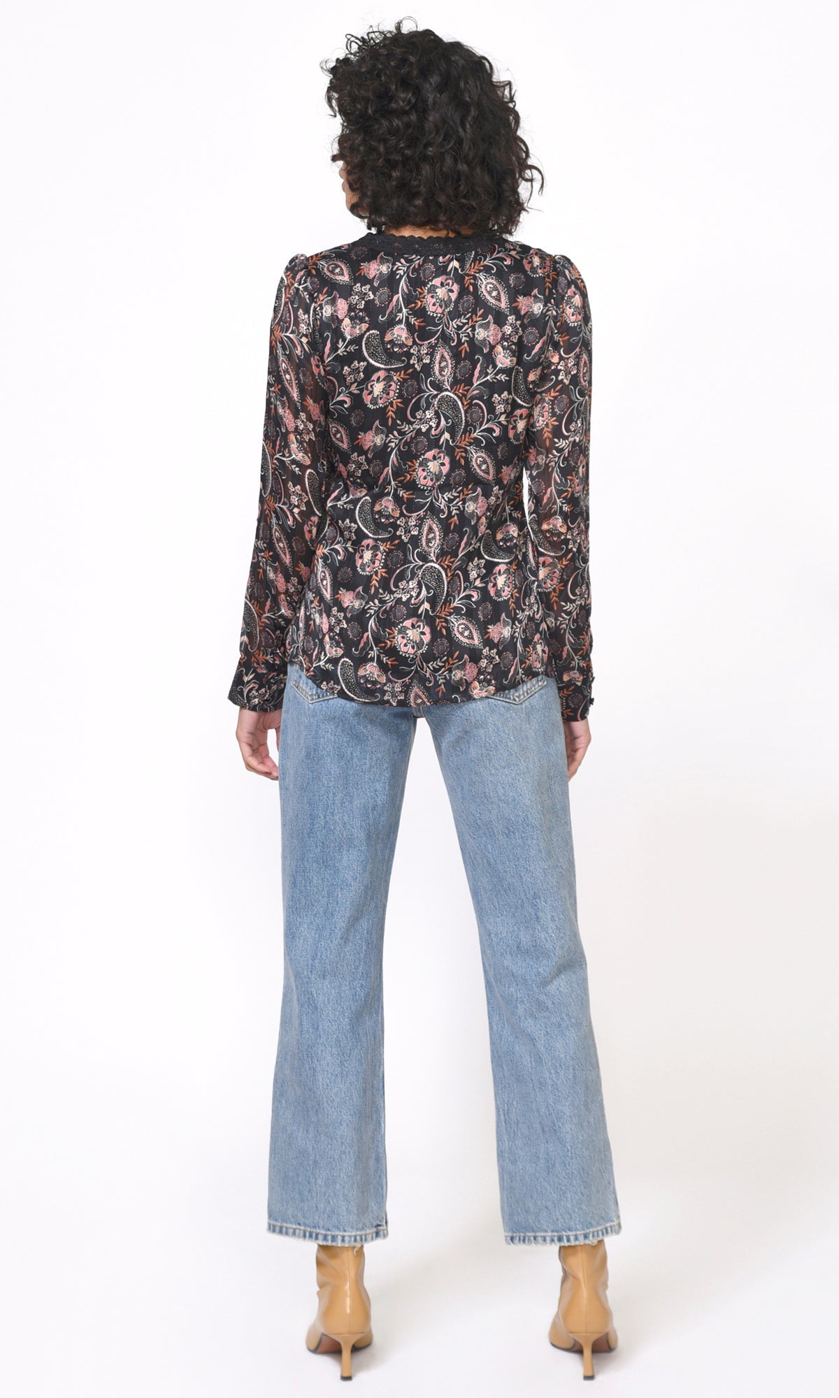 Kiani Lace Trimmed Blouse
