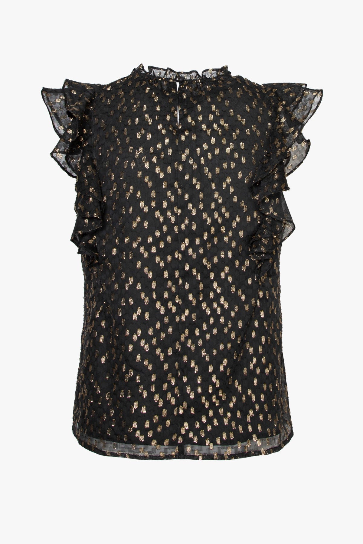 G209T6331SammieLurexDobbyChiffonRuffledBlouseback.jpg