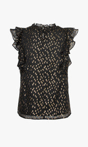 Sammie Lurex Dobby Chiffon Ruffled Blouse