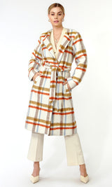Jannis Large Check Long Coat