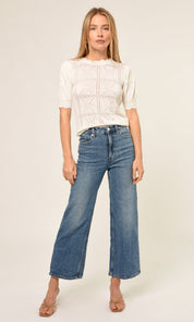 Vanessa Pointelle Tie Back Tie Top
