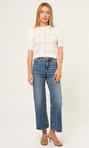 Vanessa Pointelle Tie Back Tie Top