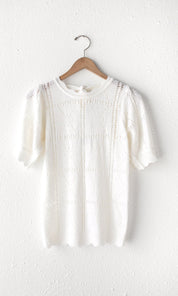 Vanessa Pointelle Tie Back Tie Top
