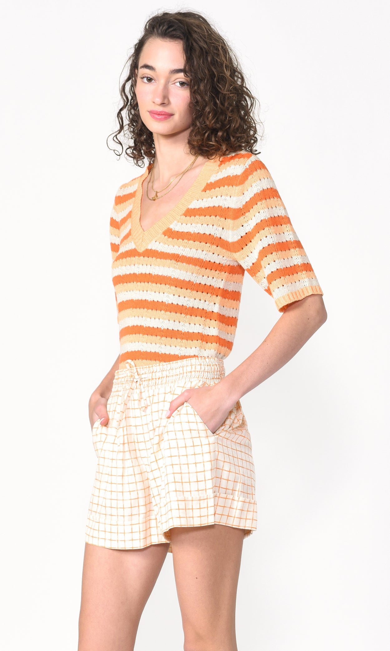 Nalia Stripe Knit Top