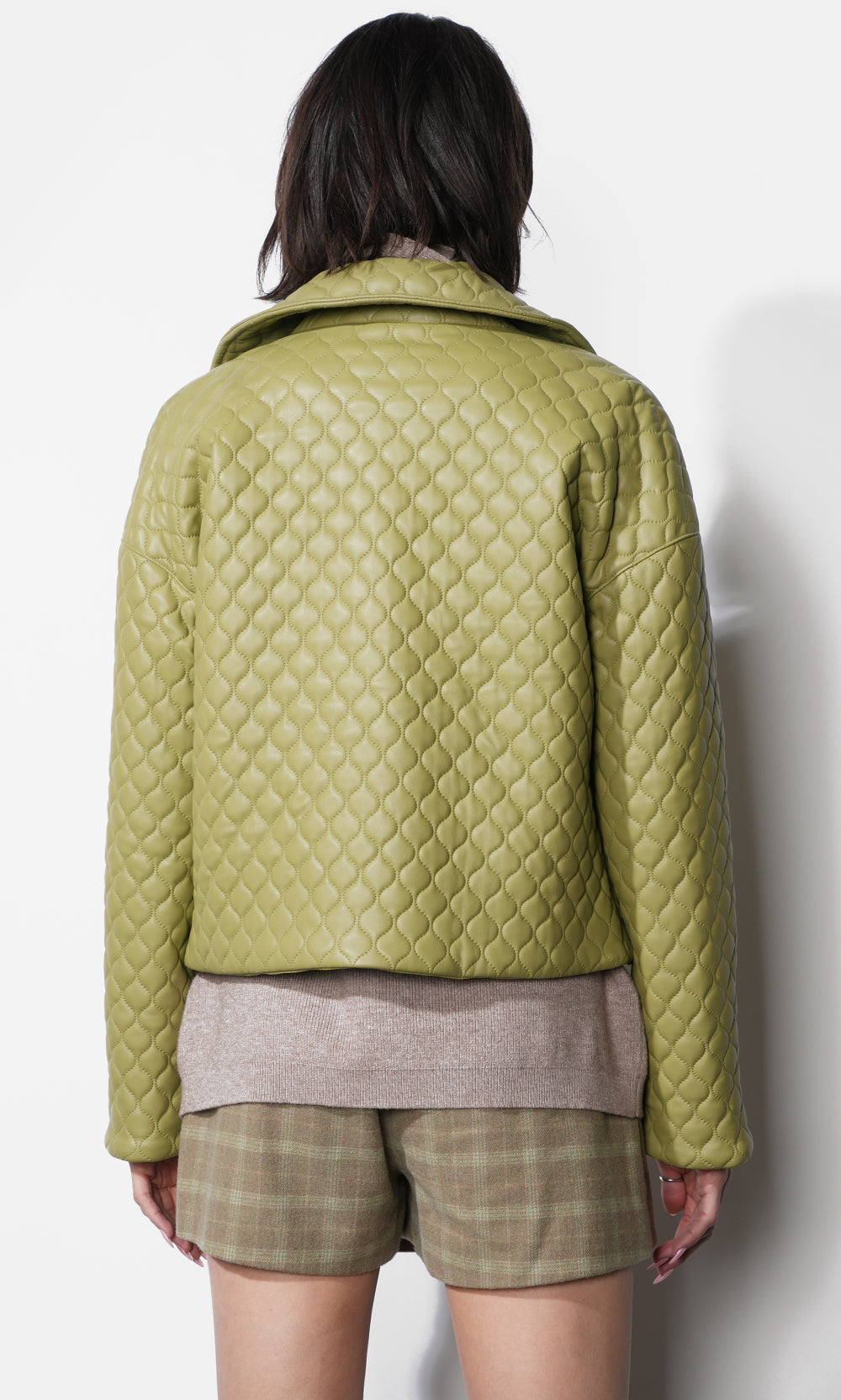 Sandra Quilted Vegan Leather Jacket