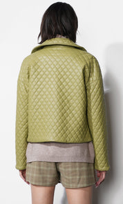 Sandra Quilted Vegan Leather Jacket