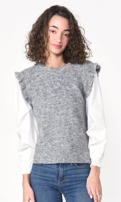 Adela Twoffer Vest Sweater Top