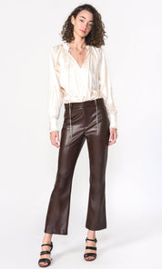 Larissa Wide Cuff Sateen Blouse