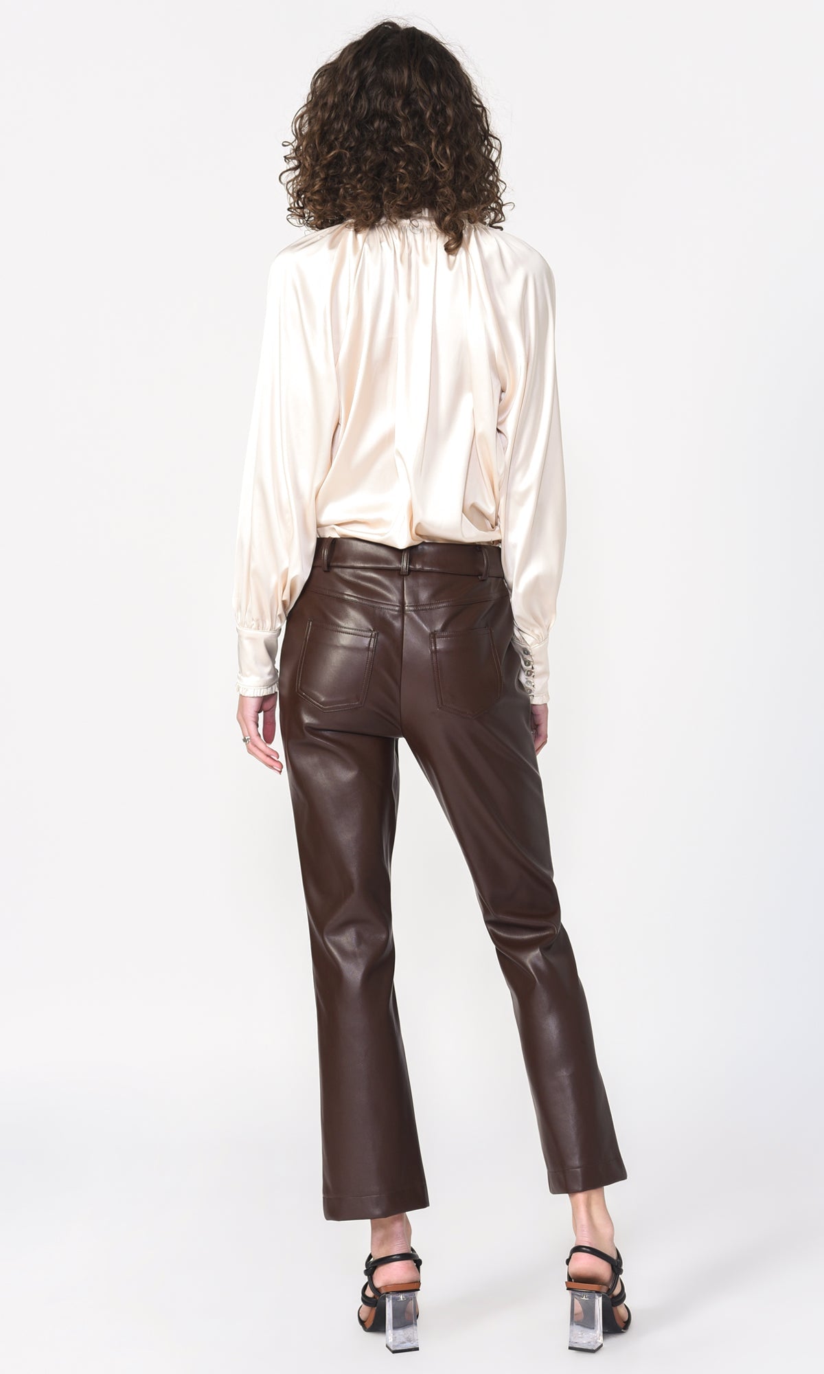 Larissa Wide Cuff Sateen Blouse