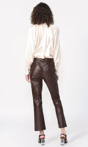 Larissa Wide Cuff Sateen Blouse