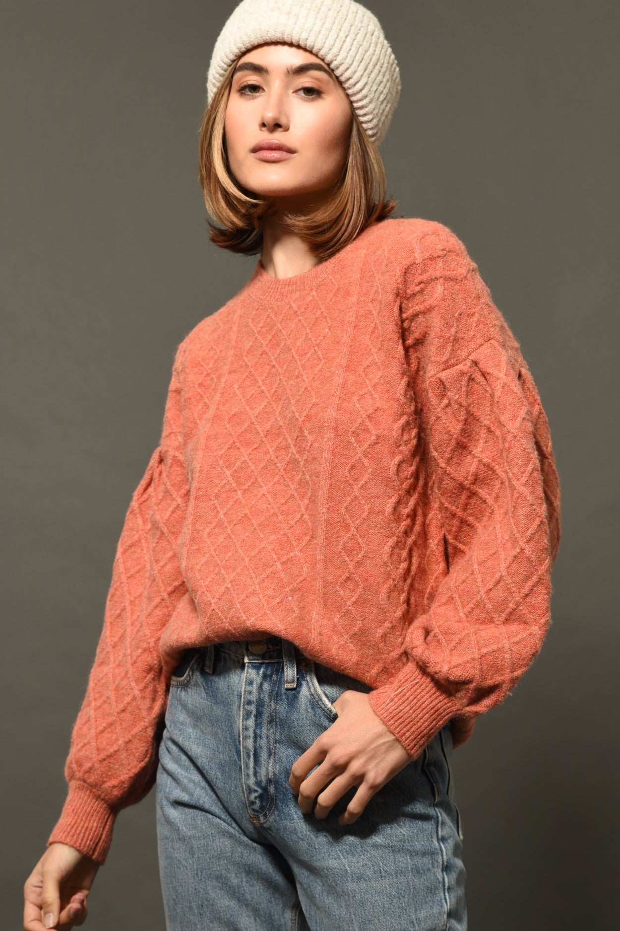 Henry Waffle Stitch Sweater Knit Tunic