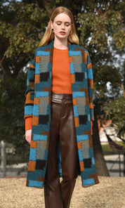 Monsi Patchwork Shawl Duster Coat