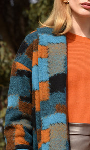 Monsi Patchwork Shawl Duster Coat