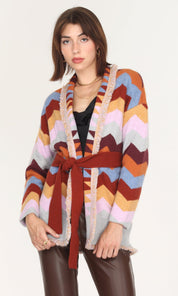 Jacquard Sweater Cardigan