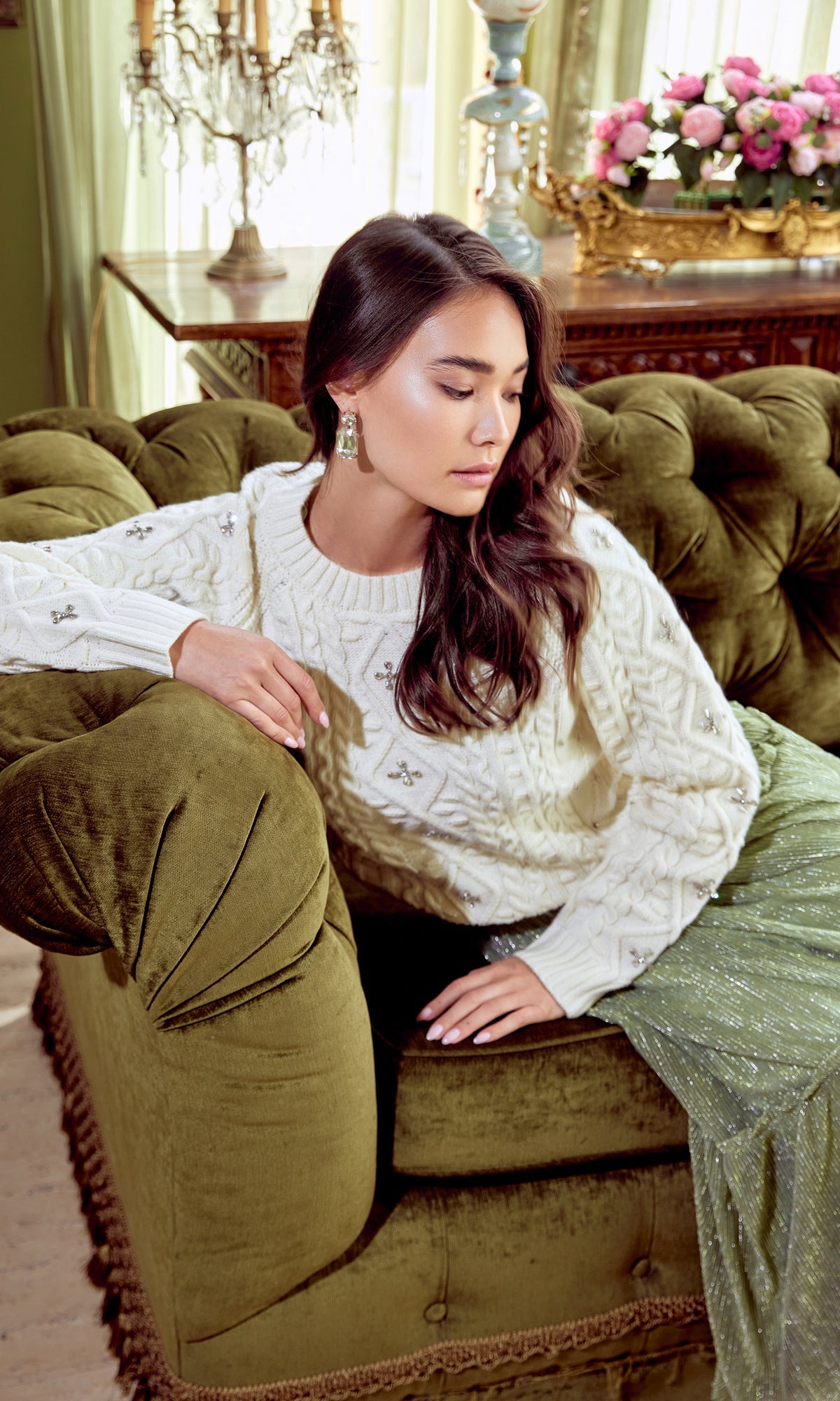 Gloria Rhinestone Sweater