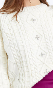 Gloria Rhinestone Sweater