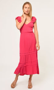 Glenda Smocked Gauze Maxi Dress