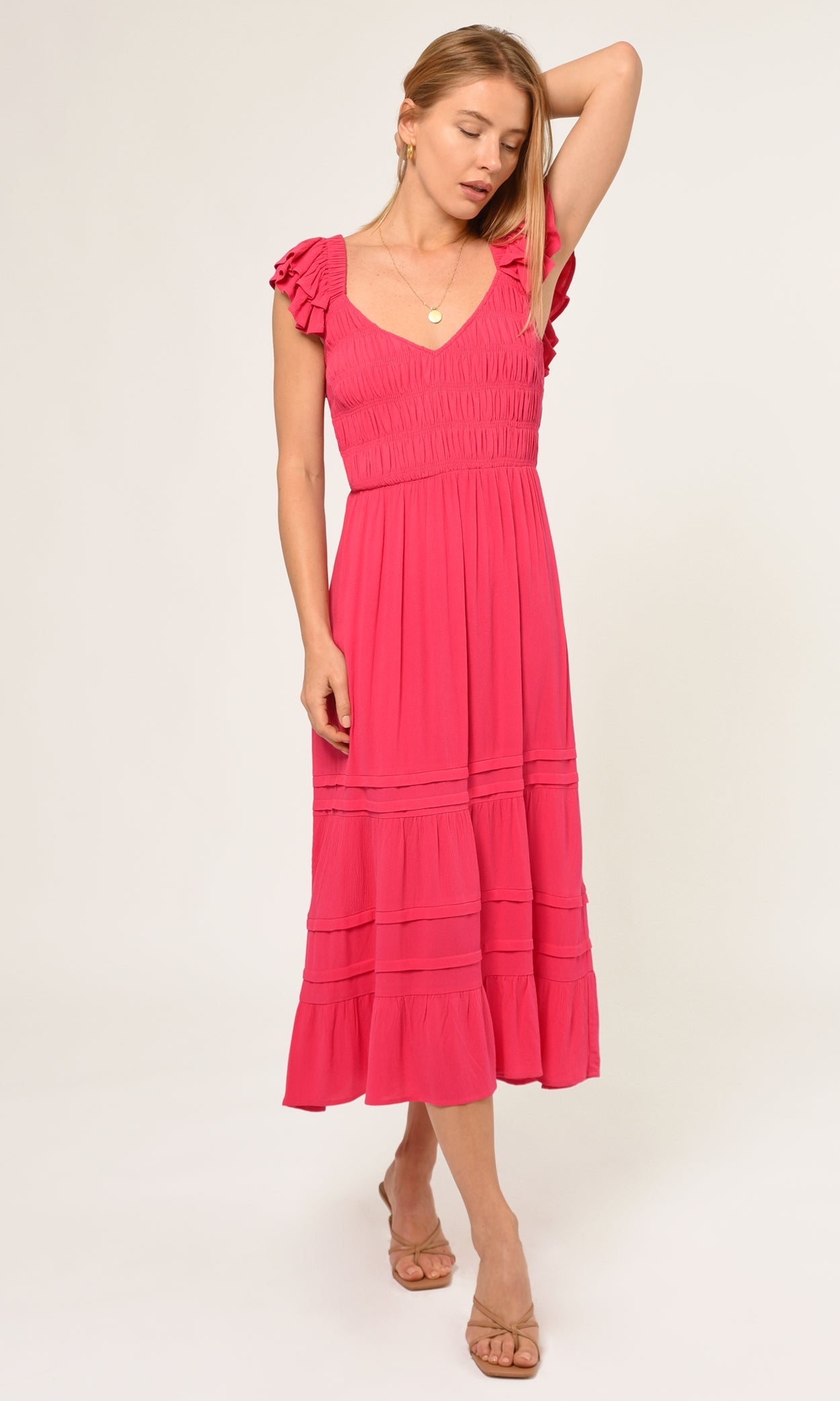 Glenda Smocked Gauze Maxi Dress
