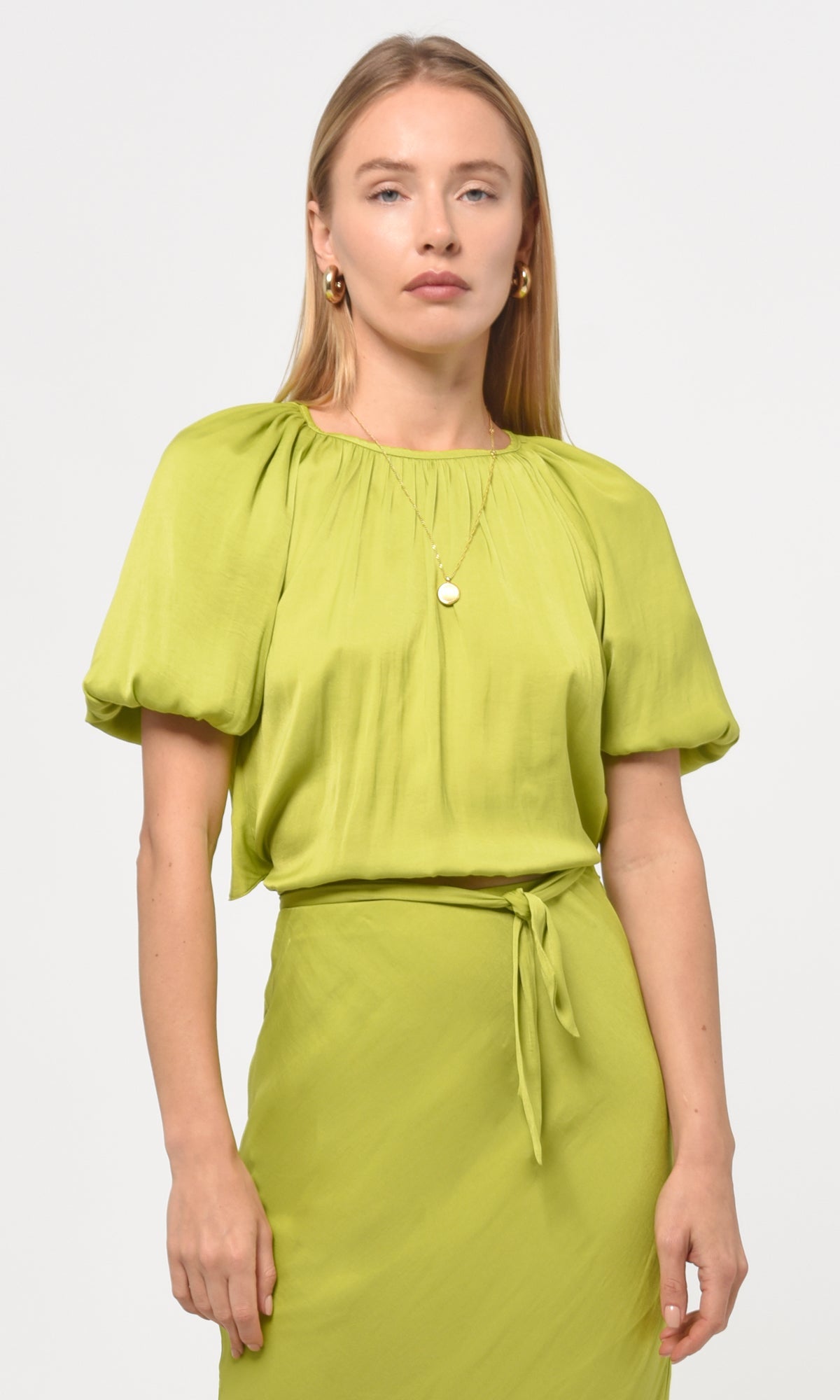 Nadia Tie Back Balloon Sleeve Top