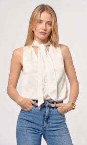 Willa Tie Neck Satin Top