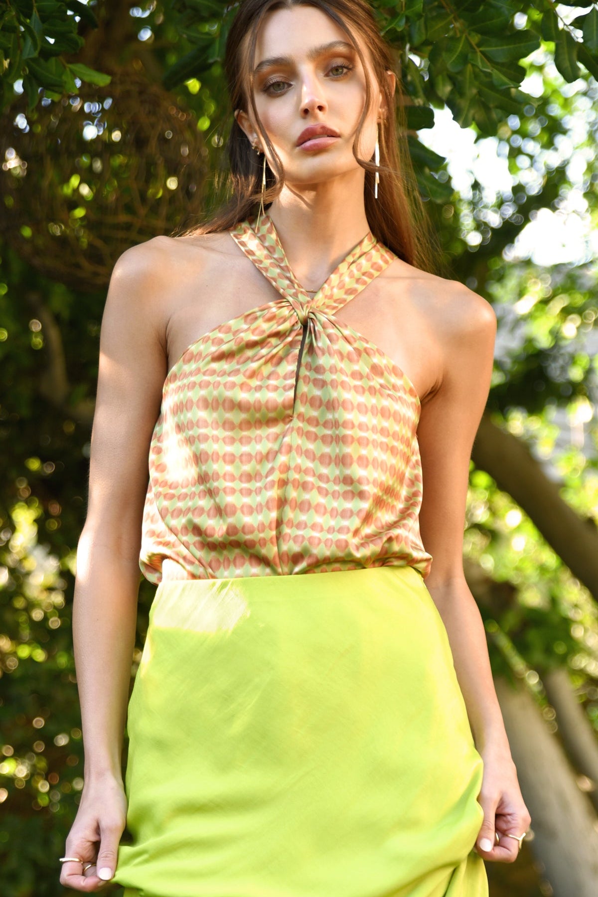 Lucinda Printed Halter Top