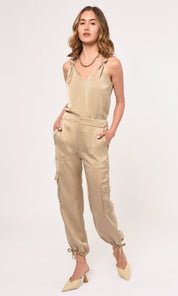 Kassi Shoulder Knot Satin Top