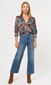 Lourdes Wrap Front Eco Satin Blouse