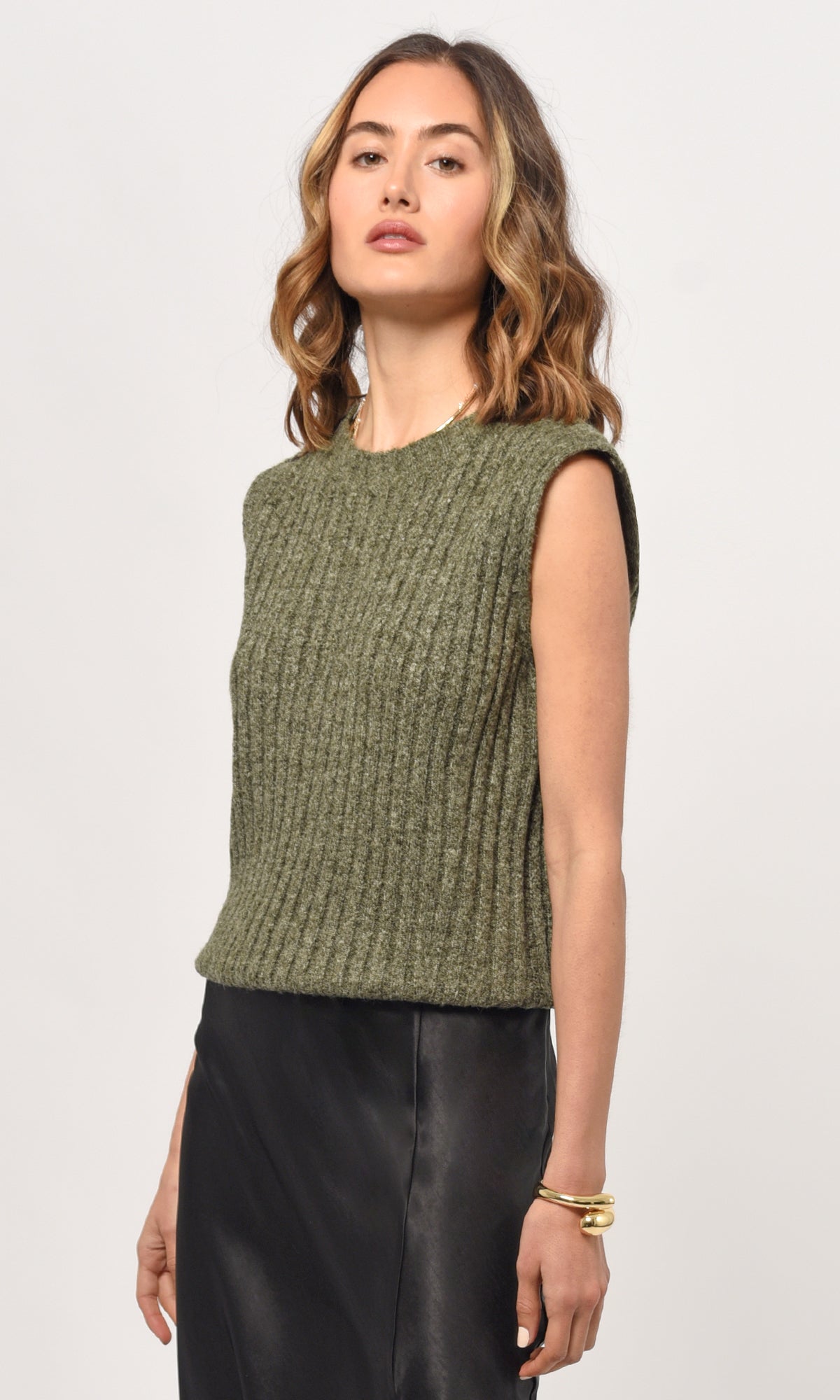 Yale Melange Sweater Knit Top