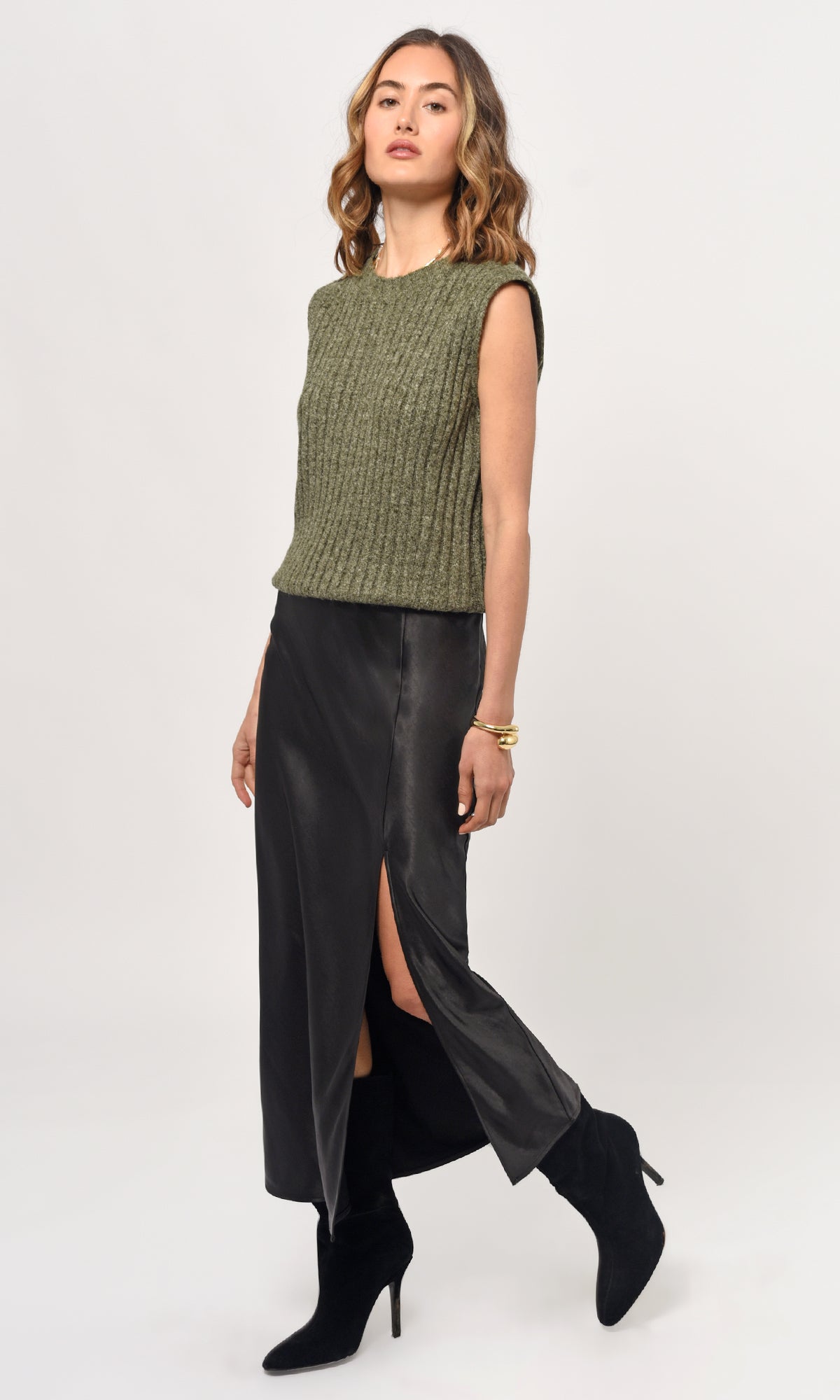 Yale Melange Sweater Knit Top