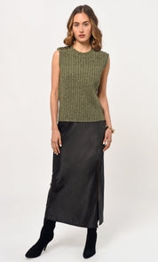 Yale Melange Sweater Knit Top
