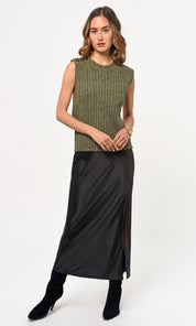 Yale Melange Sweater Knit Top