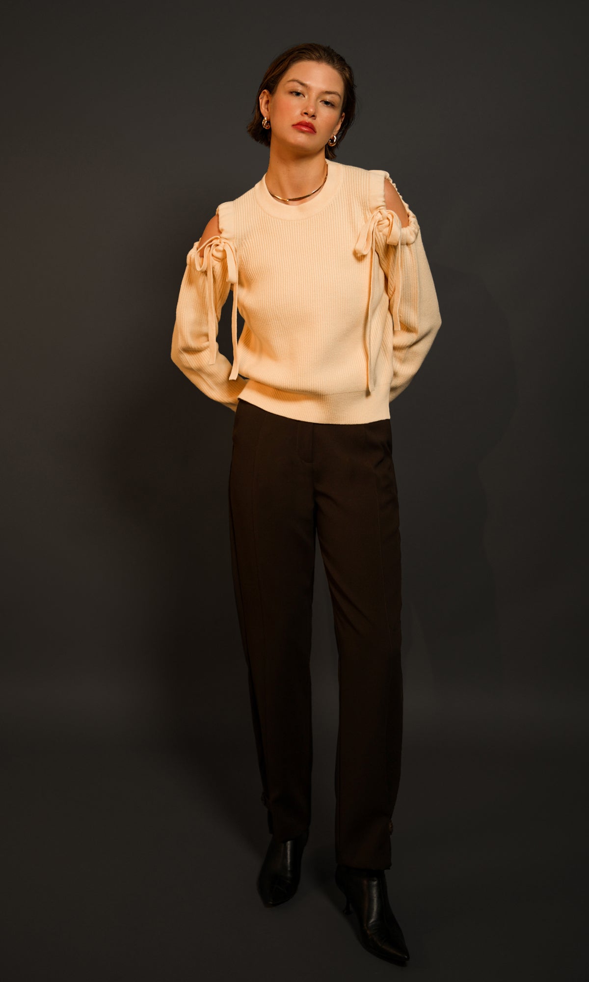 Millie Cold Shoulder Knit Top