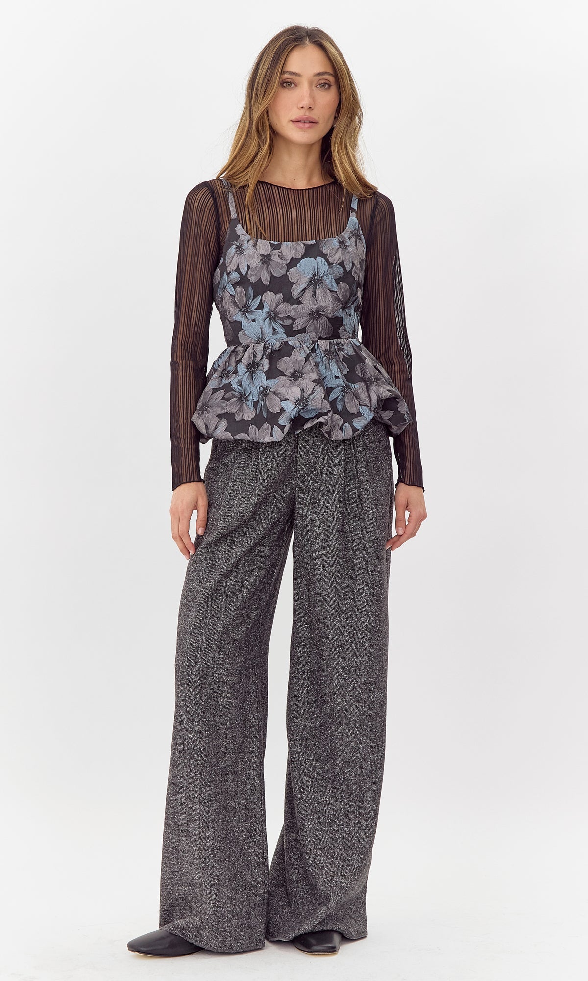 Noelle Jacquard Bubble Top