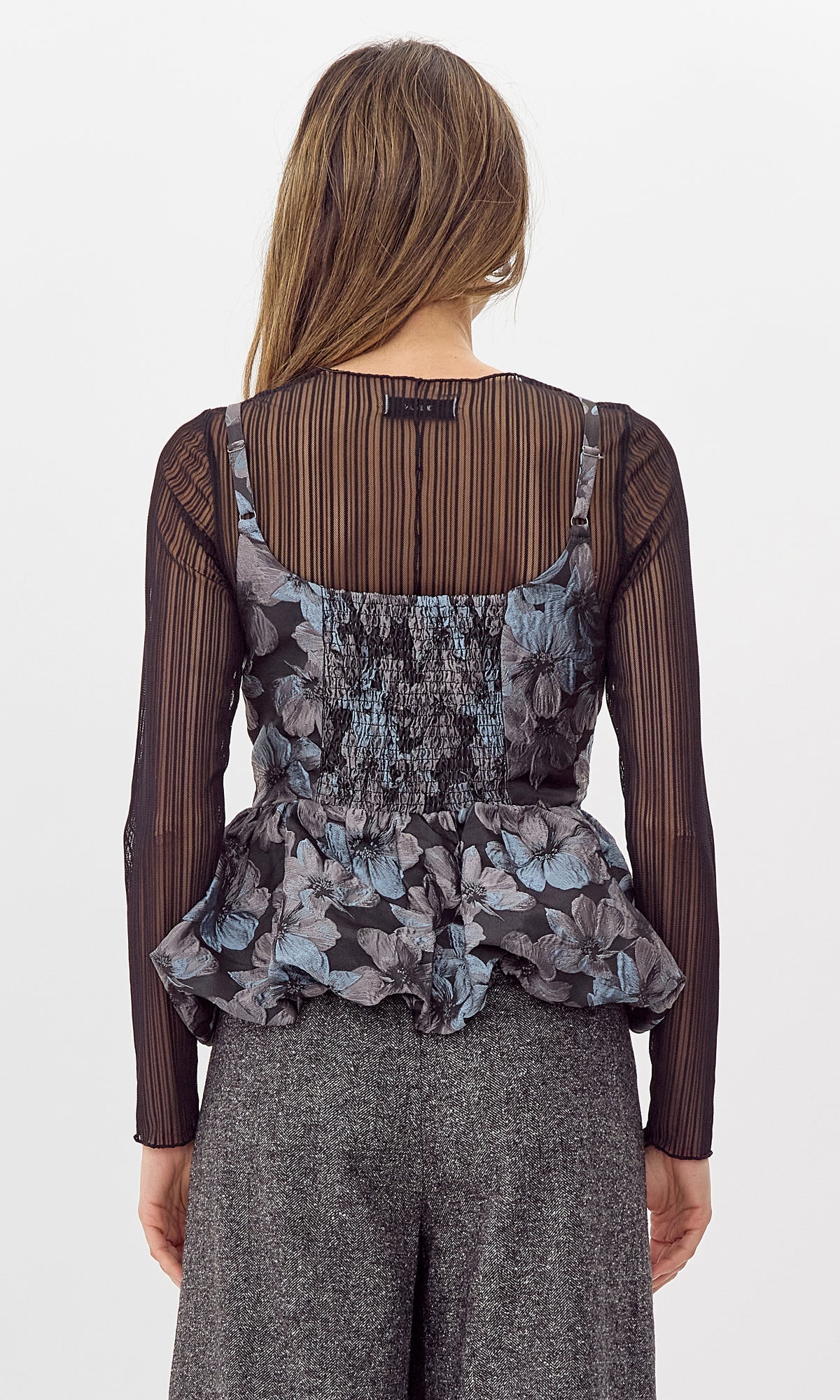 Noelle Jacquard Bubble Top
