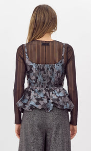 Noelle Jacquard Bubble Top