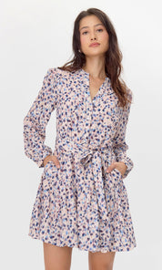 Kai Tie Waist Bubble Hem Dress