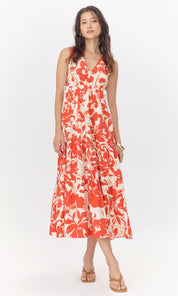 Maisy Side Tie Printed Maxi Dress