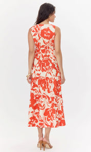 Maisy Side Tie Printed Maxi Dress