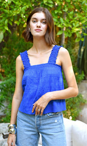 Morgan Smocked Strap Top