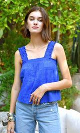 Morgan Smocked Strap Top