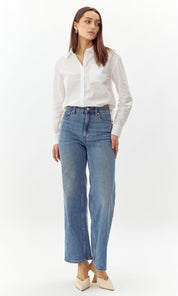 Eslee Poplin Drawstring Top