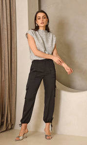 Arieta Sleeveless Funnel Knit Top